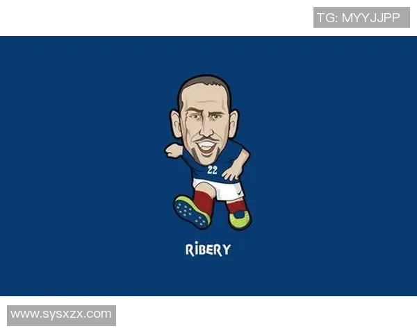 足球明星卡通形象持球瞬间展现运动魅力与激情的创意作品